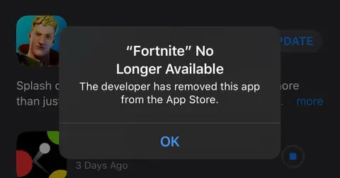 Apple fjerner Fortnite fra App Store
